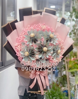 bó bông hoa tiền 500k tặng sinh nhật